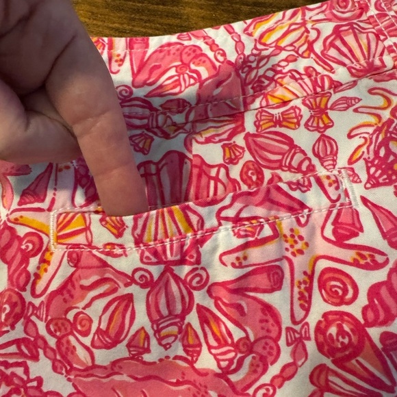 Lilly Pulitzer 2012 Callahan Lily Loves Hawaii Hotty Pink Orange Shell Shorts 4 - Picture 7 of 9
